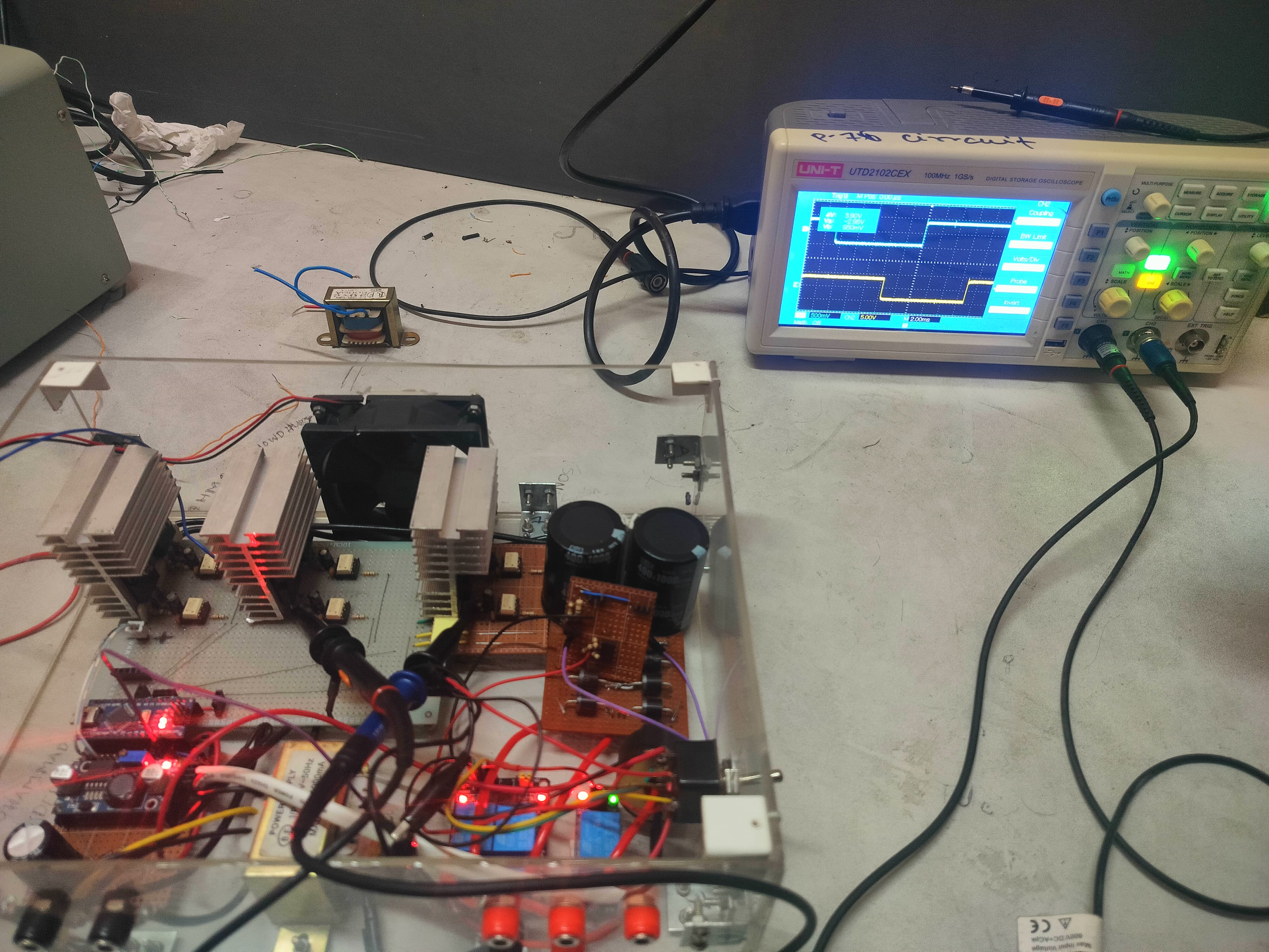 Single Testing using Oscilloscope